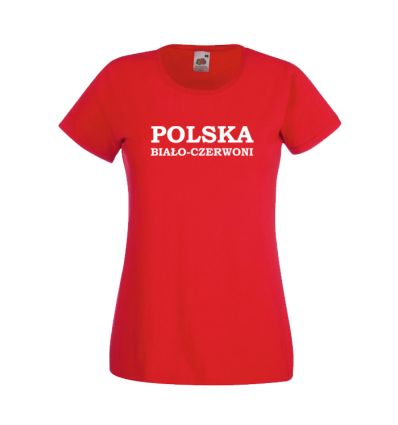 Koszulka damska Polska biało-czerwoni