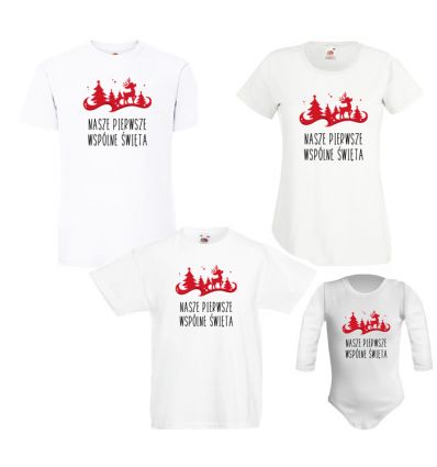 Zestaw koszulek świątecznych Nasze pierwsze wspólne święta