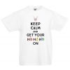 Zestaw koszulek rodzinnych na święta Keep calm and get your Ho Ho Ho