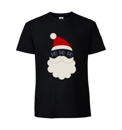 Koszulki świąteczne dla rodziny czarne z Mikołajem