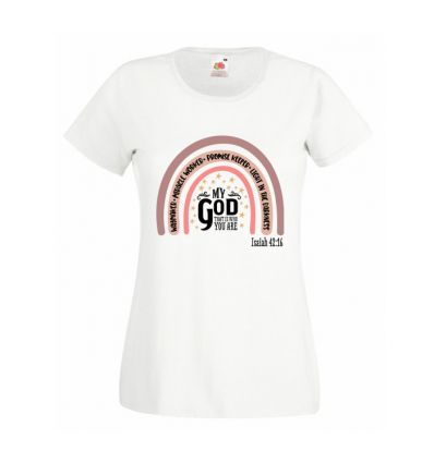 Koszulka Mój Bóg z tęczą