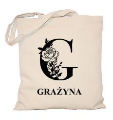 Torba z monogramem i imieniem