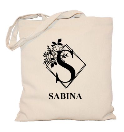 Torba z monogramem i imieniem