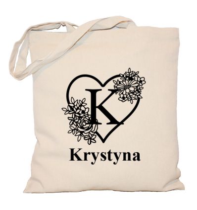 Torba z monogramem i imieniem