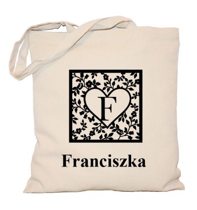 Torba z monogramem i imieniem