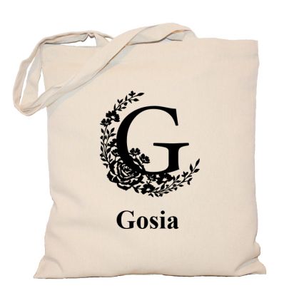 Torba z monogramem i imieniem