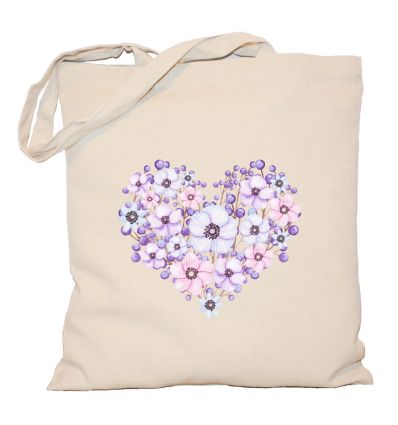 Torba serce z kwiatów