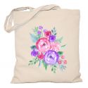 Torba kwiaty fioletowy róż