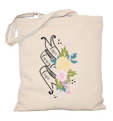 Torba kwiaty live laugh love