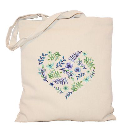Torba serce z kwiatów