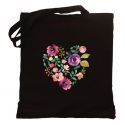 Torba serce z kwiatowym nadrukiem