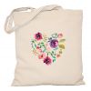 Torba serce z kwiatowym nadrukiem
