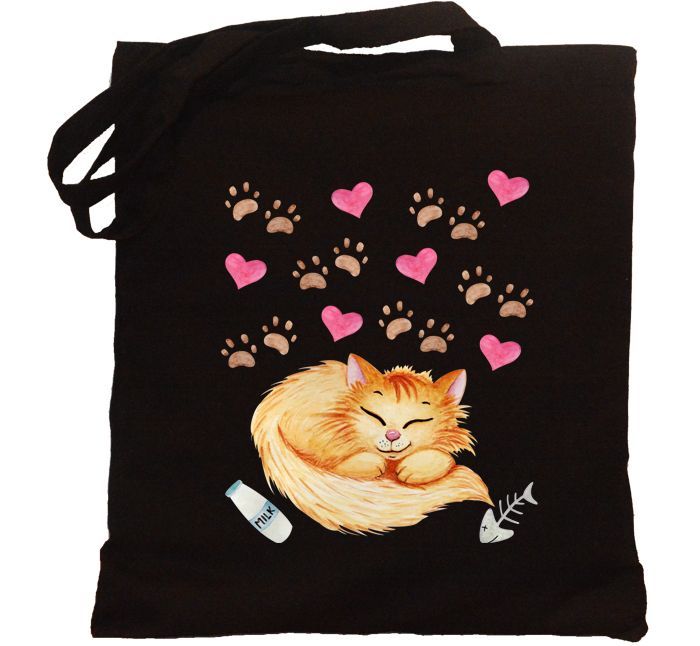torba z kotkiem torba z kotem i serduszkami