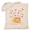 Torba z kotem i serduszkami