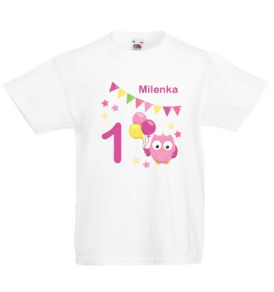 Koszulka na roczek urodzinowe sówki
