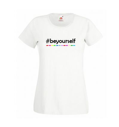 Koszulka damska z nadrukiem beyourself
