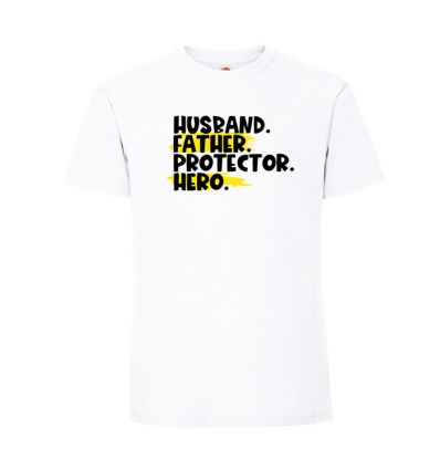 Husband Father Protector Hero koszulka dla taty