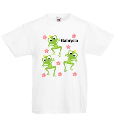 Żabki i kwiatki Koszulka z imieniem