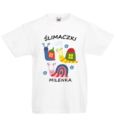 Ślimaczki Koszulka z imieniem do przedszkola