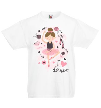 Koszulka z baletnicą dla dzieci taniec