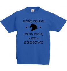 Koszulka Jeżdżę konno dla dzieci z koniem koń