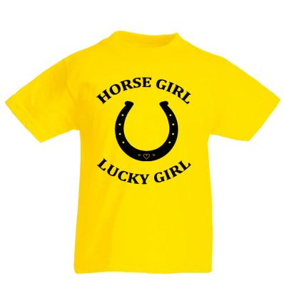 Koszulka koń dla dziewczyny Horse girl Lucky girl