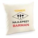 Poszewka barmana Najlepszy Barman z imieniem poduszka