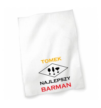 Ścierka kuchenna barmana Najlepszy Barman z imieniem