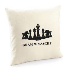 Poszewka Gram w szachy poduszka