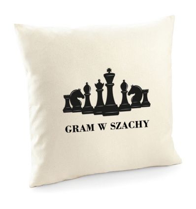 Poszewka Gram w szachy poduszka