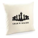 Poszewka Gram w szachy poduszka