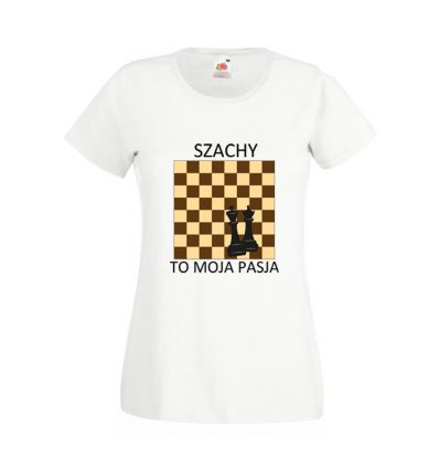 Koszulka dla gracza z szachownicą damska