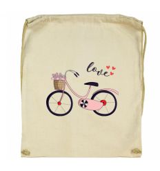 Workoplecak z rowerem