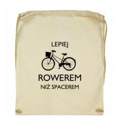 Workoplecak Lepiej rowerem niż spacerem