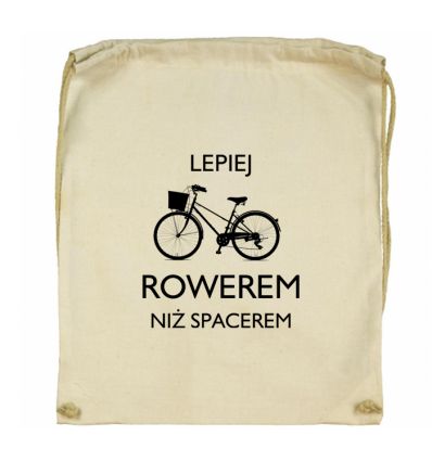 Workoplecak Lepiej rowerem niż spacerem