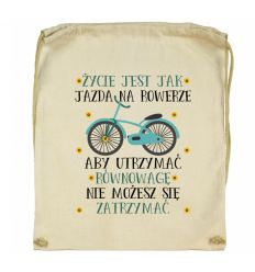 Workoplecak Życie jest jak jazda na rowerze,