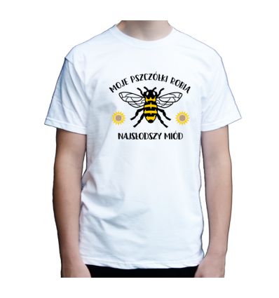 Koszulka pszczelarza Moje pszczółki robią najsłodszy miód