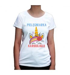 Koszulka dla pielęgniarki kardiologia z rogiem jednorożca