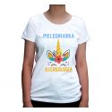 Koszulka dla pielęgniarki Alergologia z rogiem jednorożca