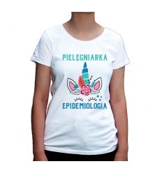 Koszulka dla pielęgniarki epidemiologia z rogiem jednorożca