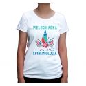 Koszulka dla pielęgniarki epidemiologia z rogiem jednorożca