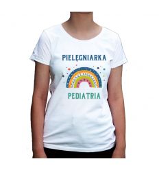 Koszulka Pielęgmiarka Pediatria z tęczą