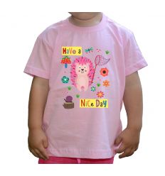 Koszulka różowy jeż dla dzieci