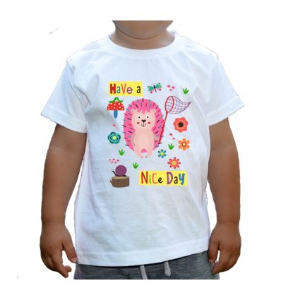 Koszulka z różowym jeżem