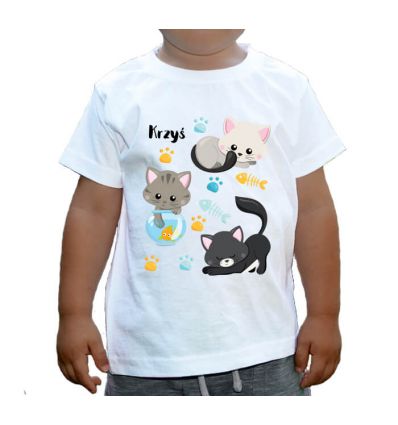 Koszulka Kotki z rybką z imieniem