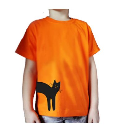 Koszulka na Halloween Pół kota
