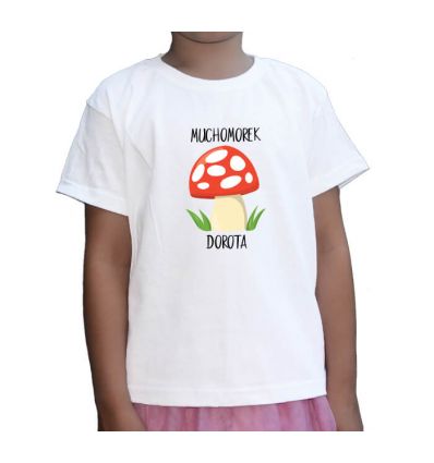 Koszulka dziecięca z imieniem Grzybek Muchomorek
