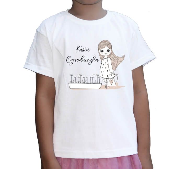 Koszulka z imieniem koszulka z motylem