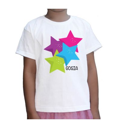 Koszulka Kolorowe gwiazdy z imieniem