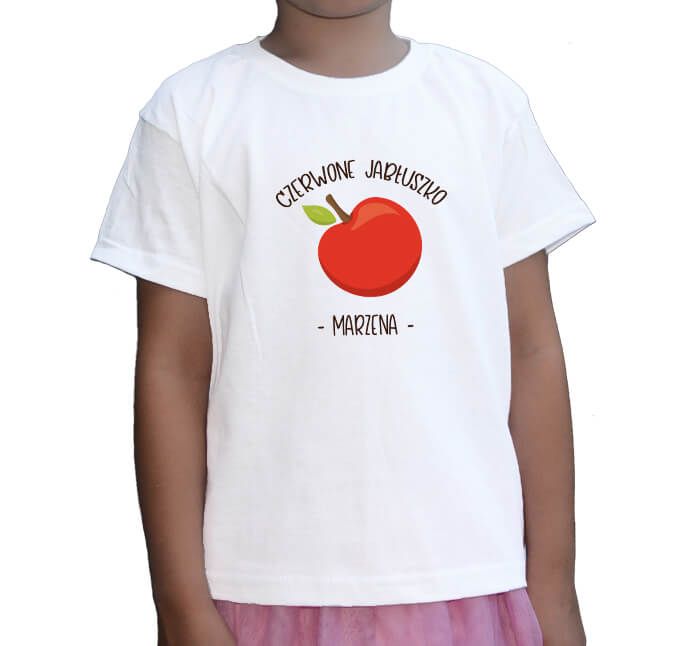 koszulka z jabłkiem